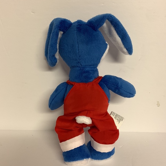 Kinder Surprise Blue & White Bunny Rabbit 9" tall Plush Stuffed Toy - Picture 3 of 4